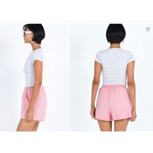 New NWT Princess Polly Mateo Shorts Pink Size US 4 Seer Sucker Pull On Comfort‎